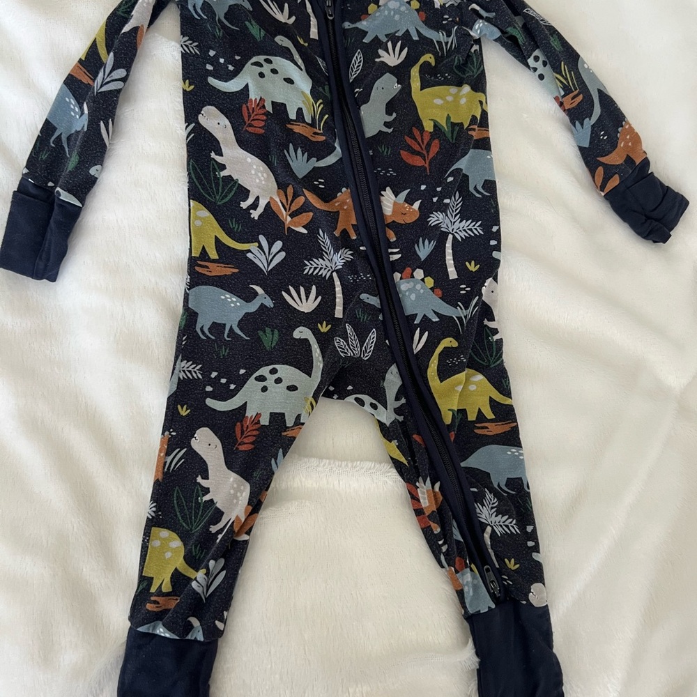 Little Sleepies Dinosaur Print Footie - Multicolor